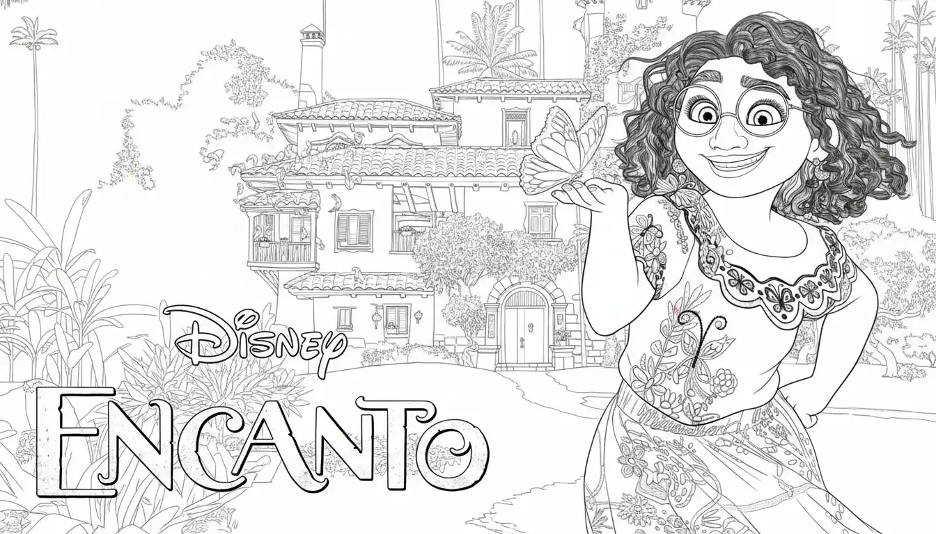 Encanto para colorear para niños para descargar