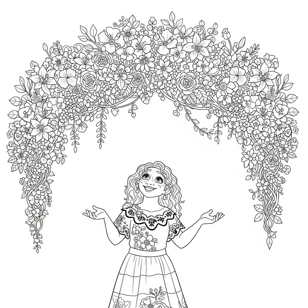 Encanto para colorear para niños para imprimir 1