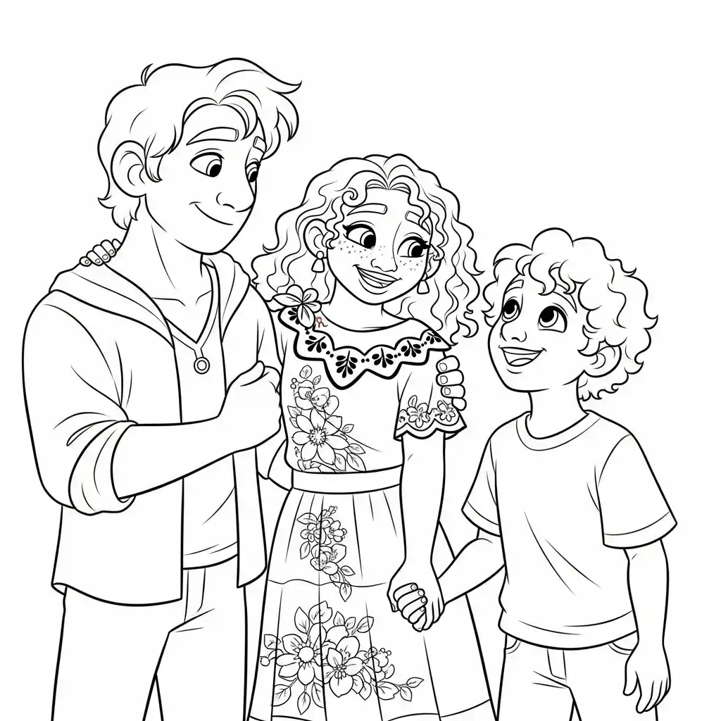 Encanto de niño para colorear para imprimir