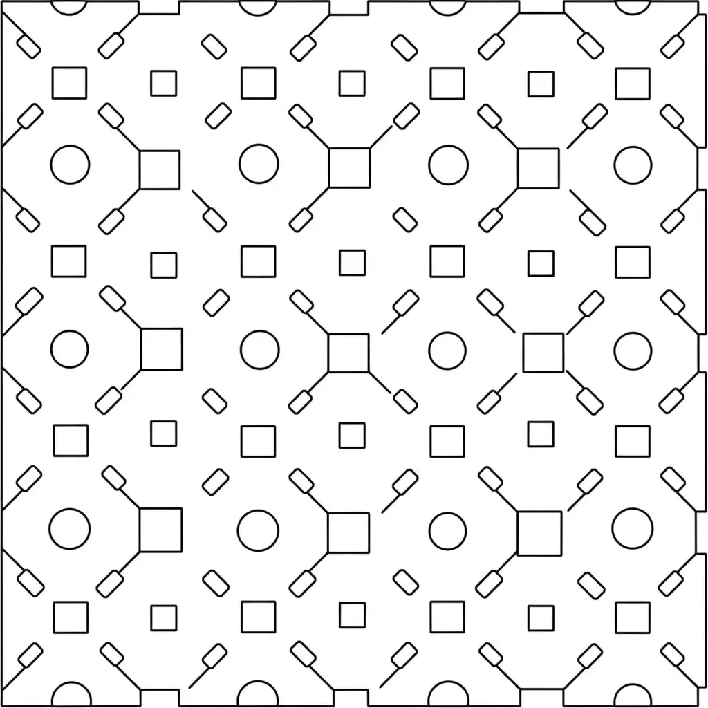 Figuras Geométricas para colorear gratis en línea 1