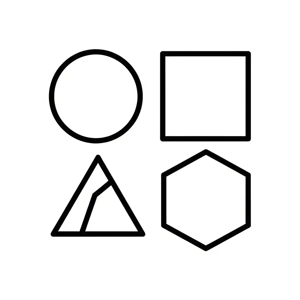 Figuras Geométricas de niño para colorear para imprimir
