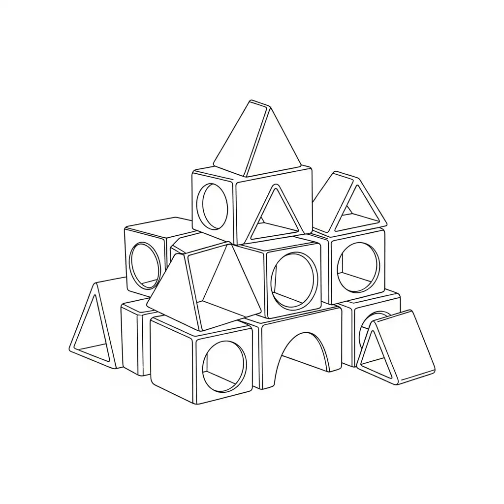 Figuras Geométricas para colorear para imprimir para niño de 2 años