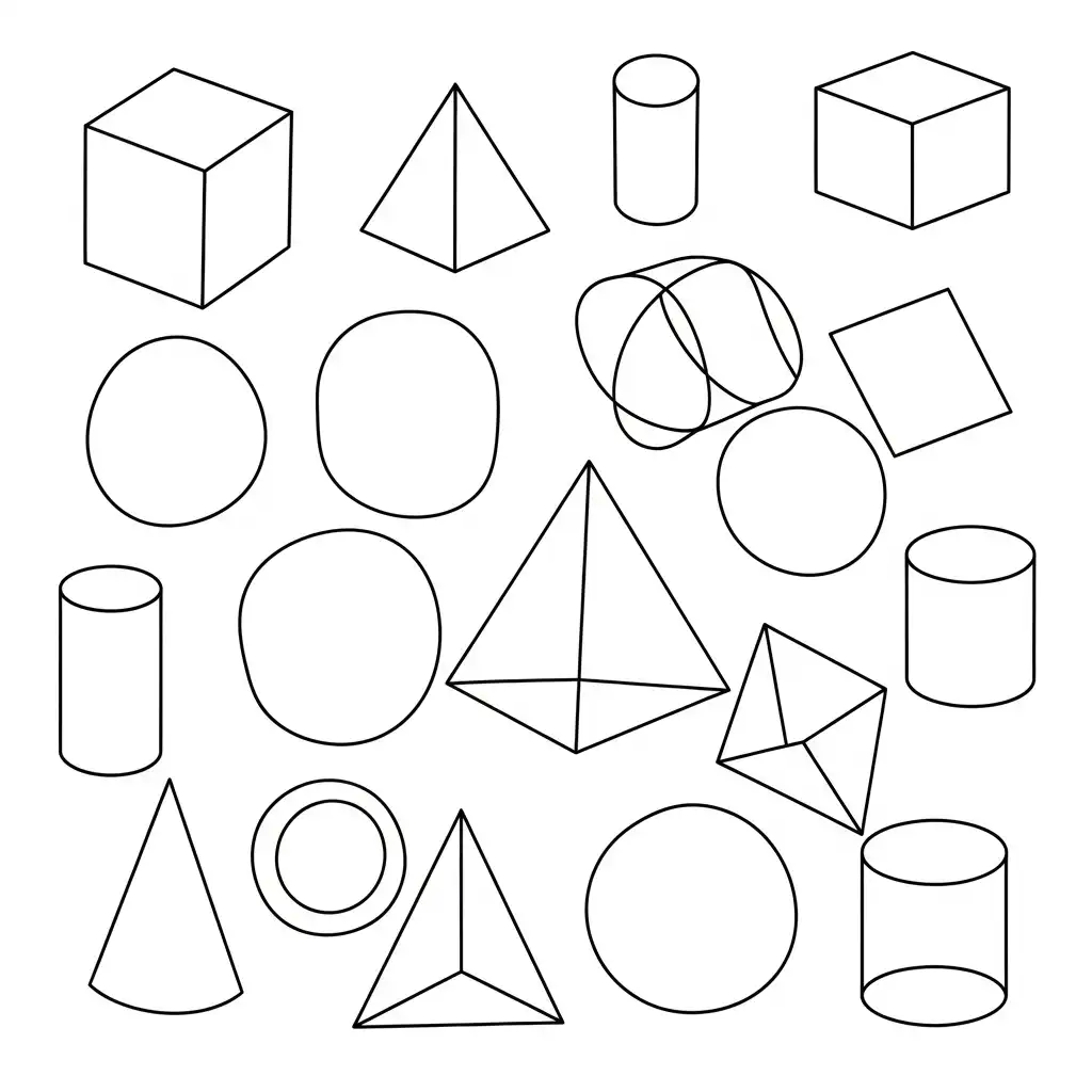 Figuras Geométricas para colorear gratis