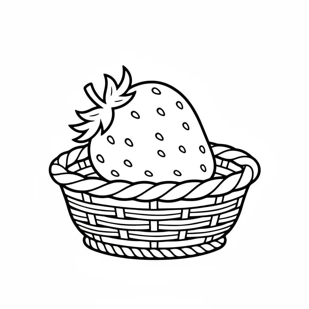 Fresa para colorear para niño