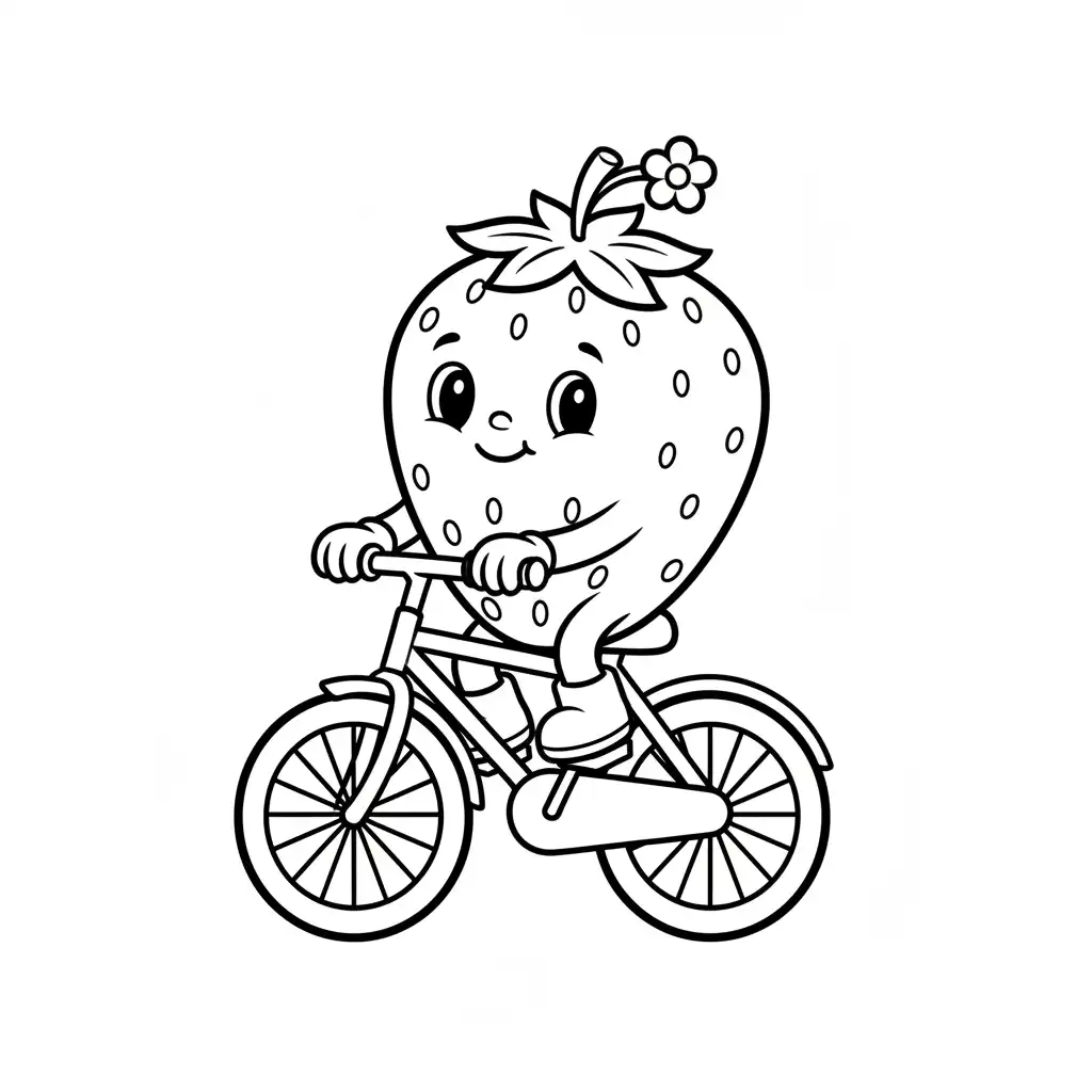 Fresa para colorear para primaria 1