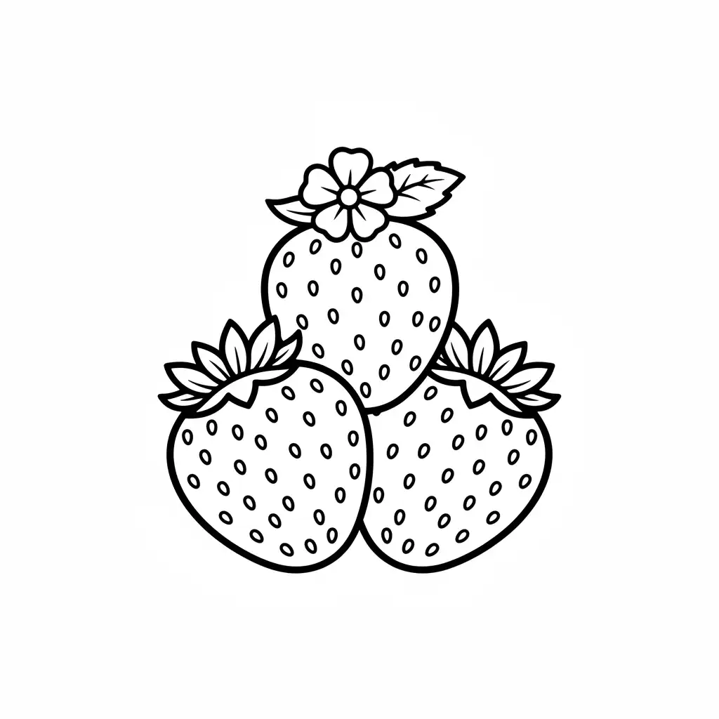 imprimir Fresa para colorear gratis