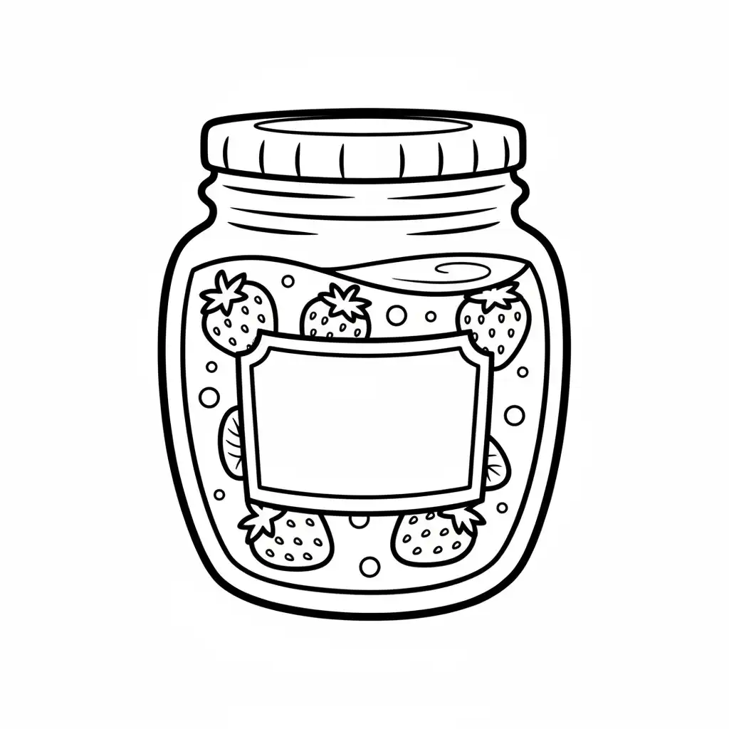 Fresa para colorear para imprimir para niño de 4 años 1