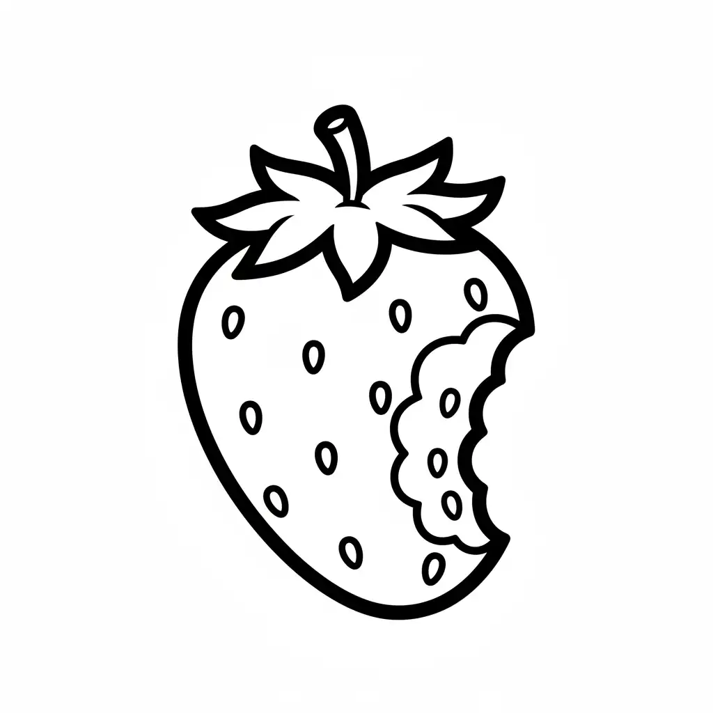 Fresa para colorear para imprimir kawaii