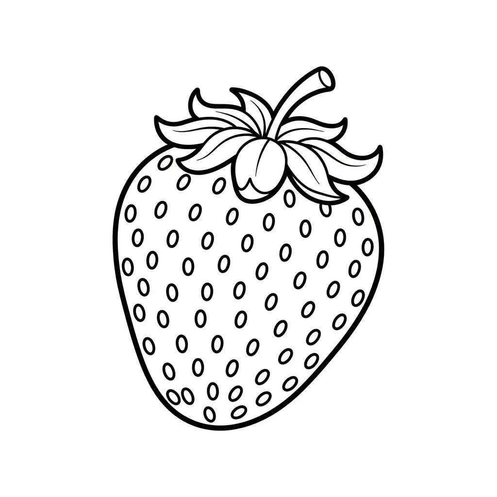 Fresa para colorear para imprimir para niño de 4 años 3