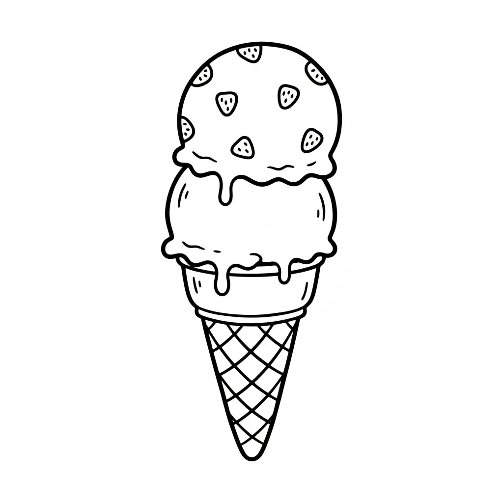 Fresa para colorear para niño de 3 años