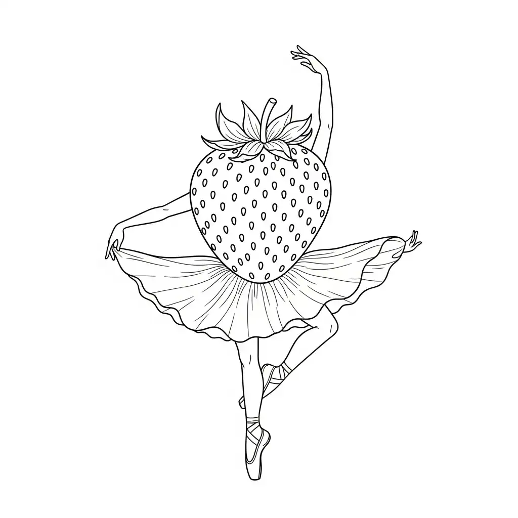 Fresa para colorear para primaria 2