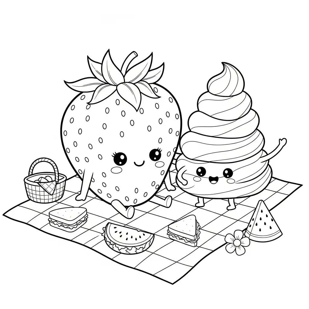 Fresa para colorear para primaria 3