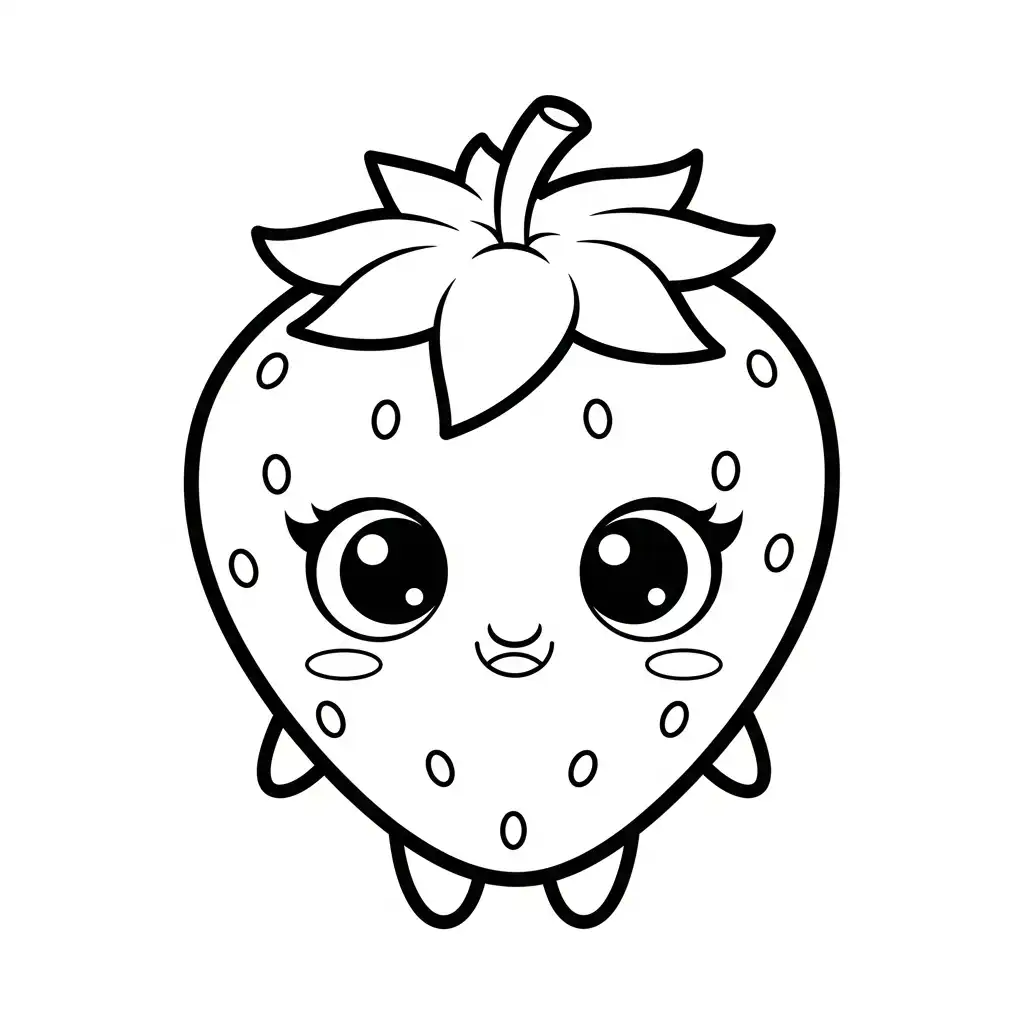 para imprimir Fresa para colorear gratis