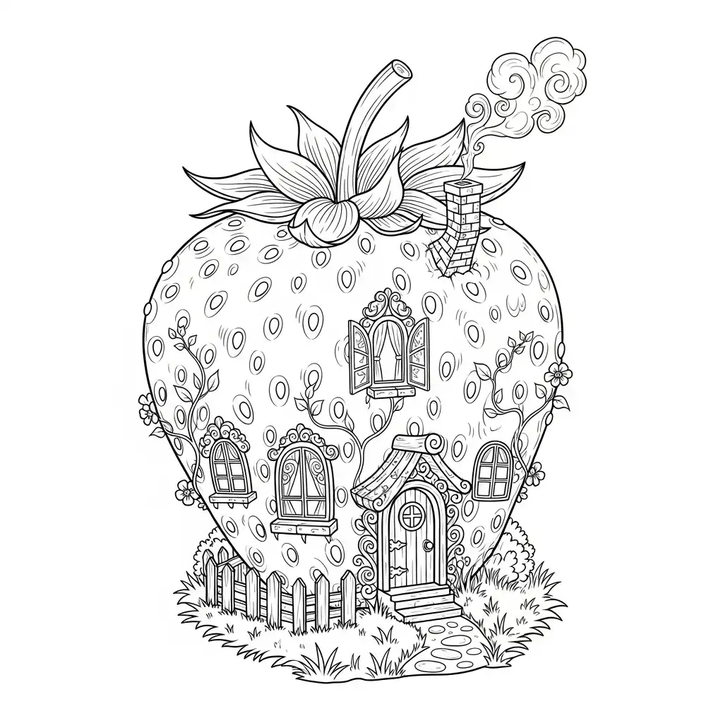 Fresa de niño para colorear para imprimir