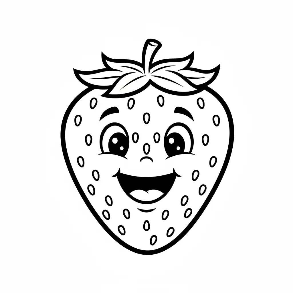 imprimir Fresa para colorear para niño