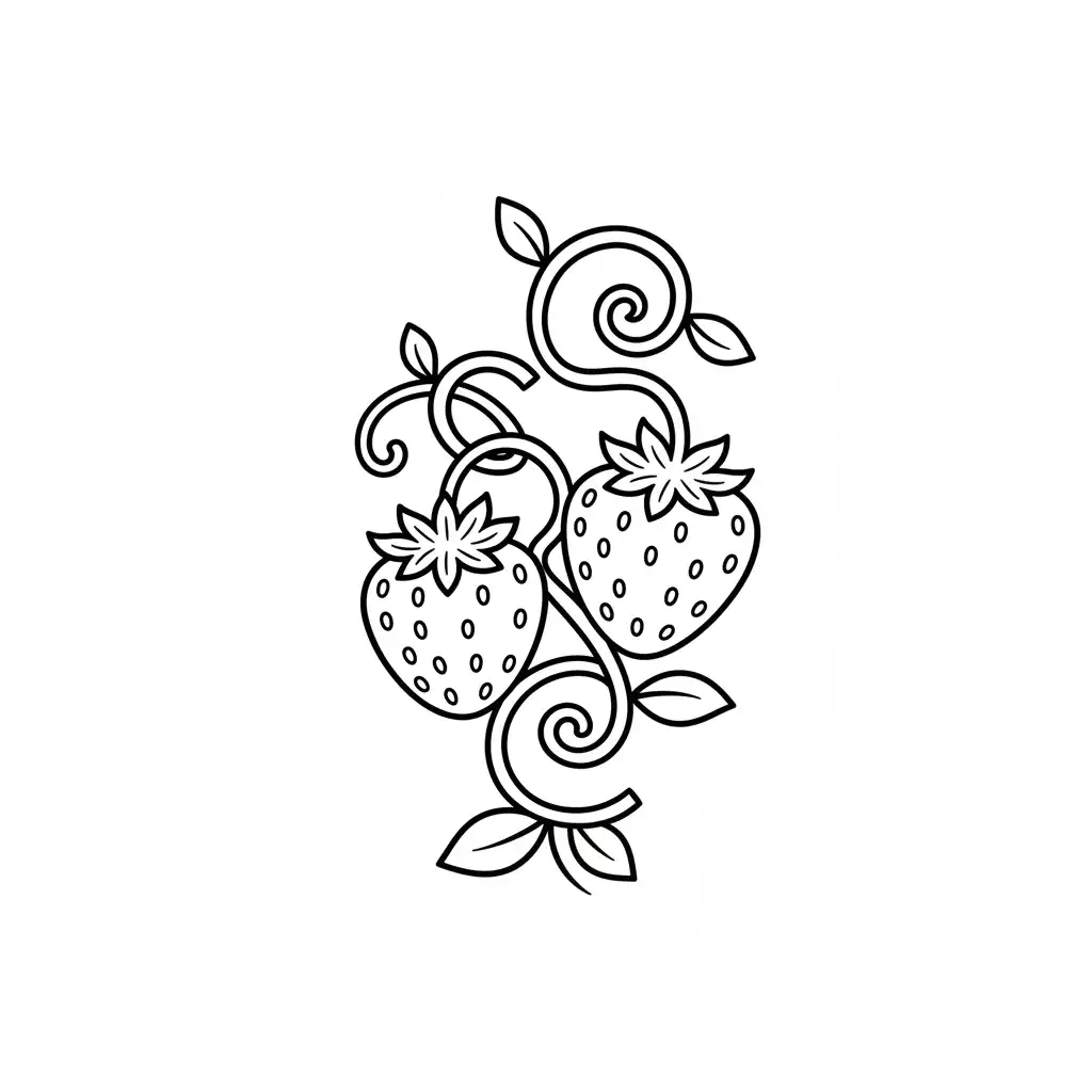 imprimir Fresa para colorear