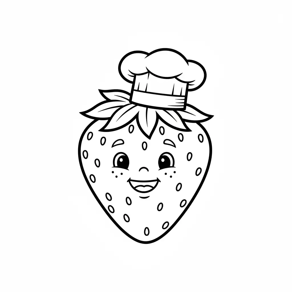 Fresa para colorear para primaria