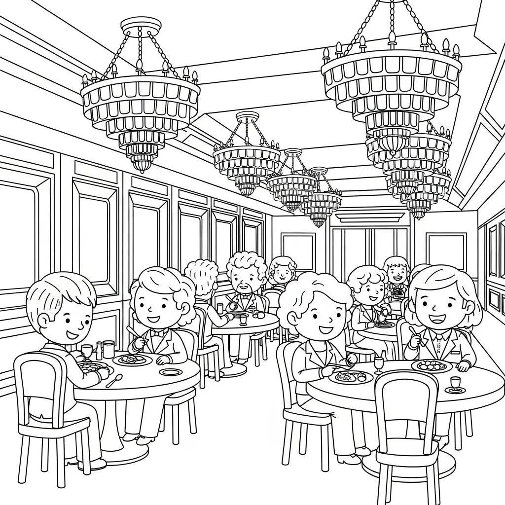 Titanic 17 para colorear gratis para niños