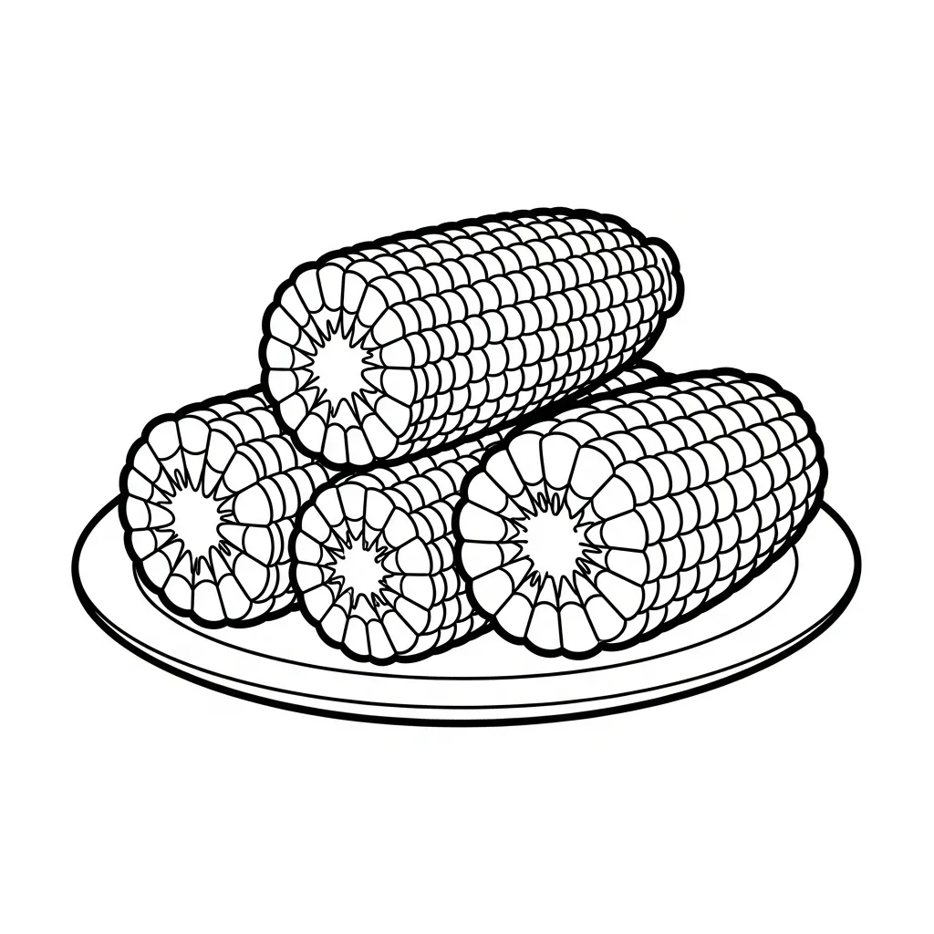 Maiz 2 para colorear gratis para imprimir