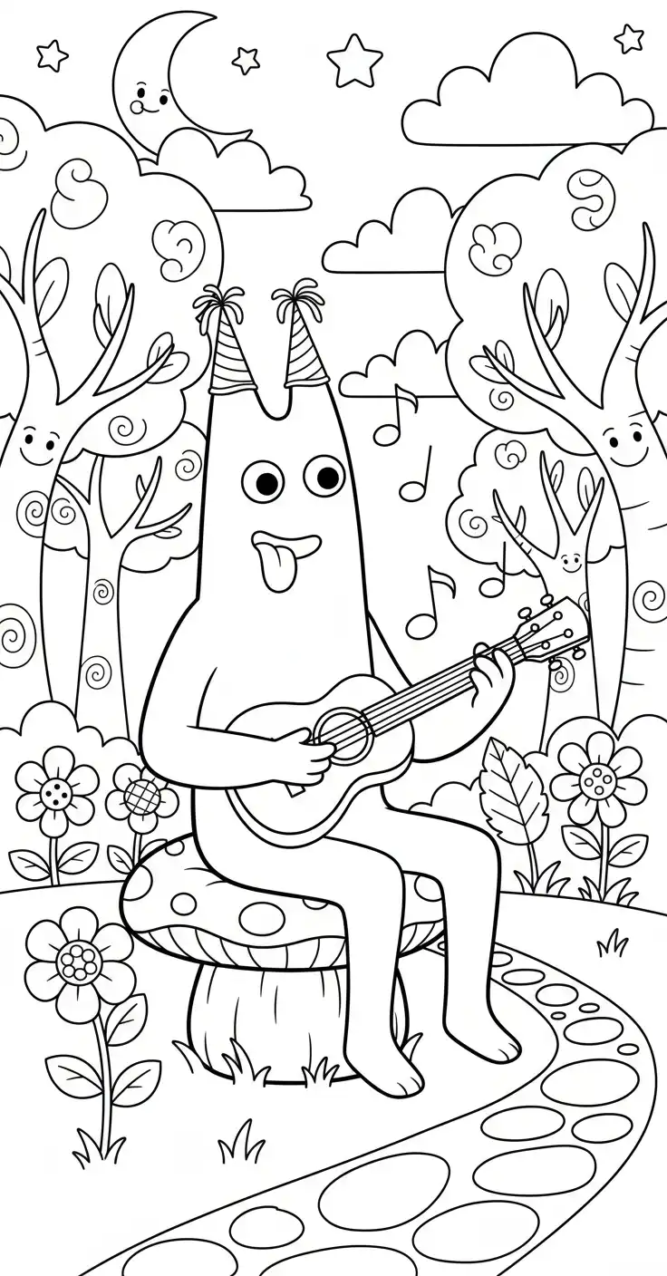 Garten Of Banban para colorear para niño de 3 años