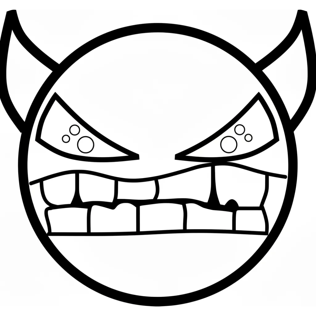 Geometry Dash 11 para colorear y dibujo para imprimir