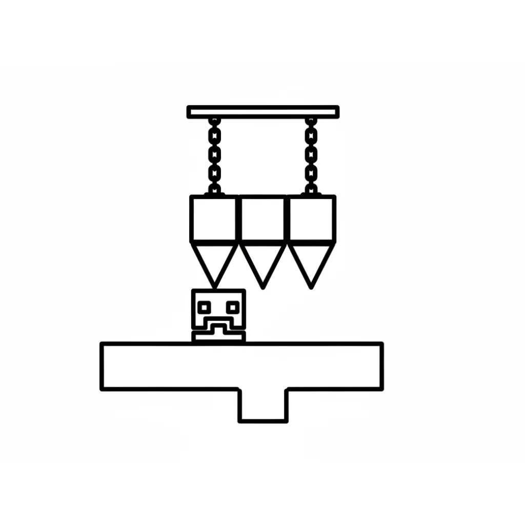 Geometry Dash 17 para colorear gratis para imprimir