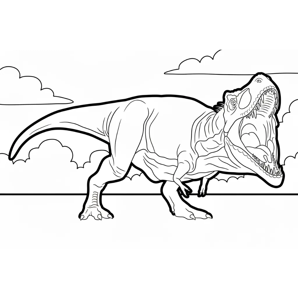 Gigantosaurus 11 para colorear para niños para imprimir