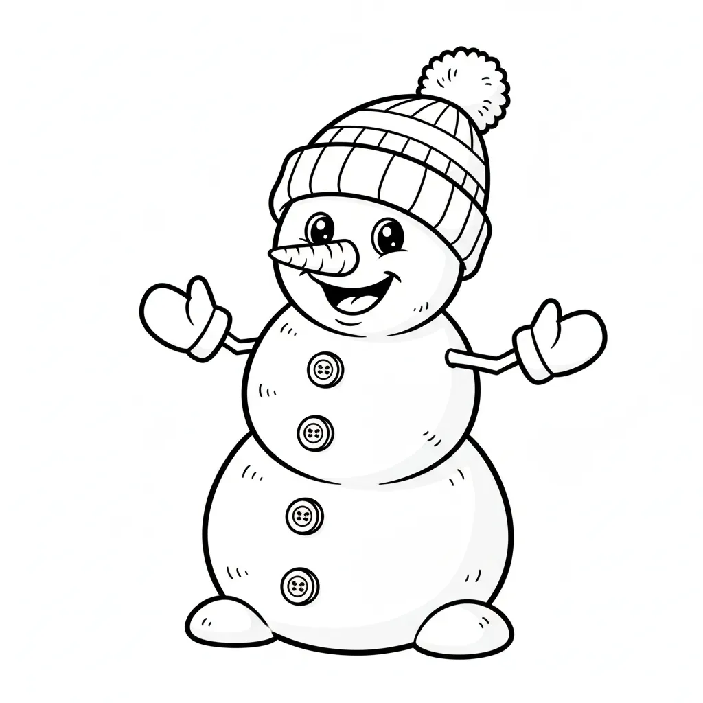 Gorro De Invierno 1 para colorear para niños