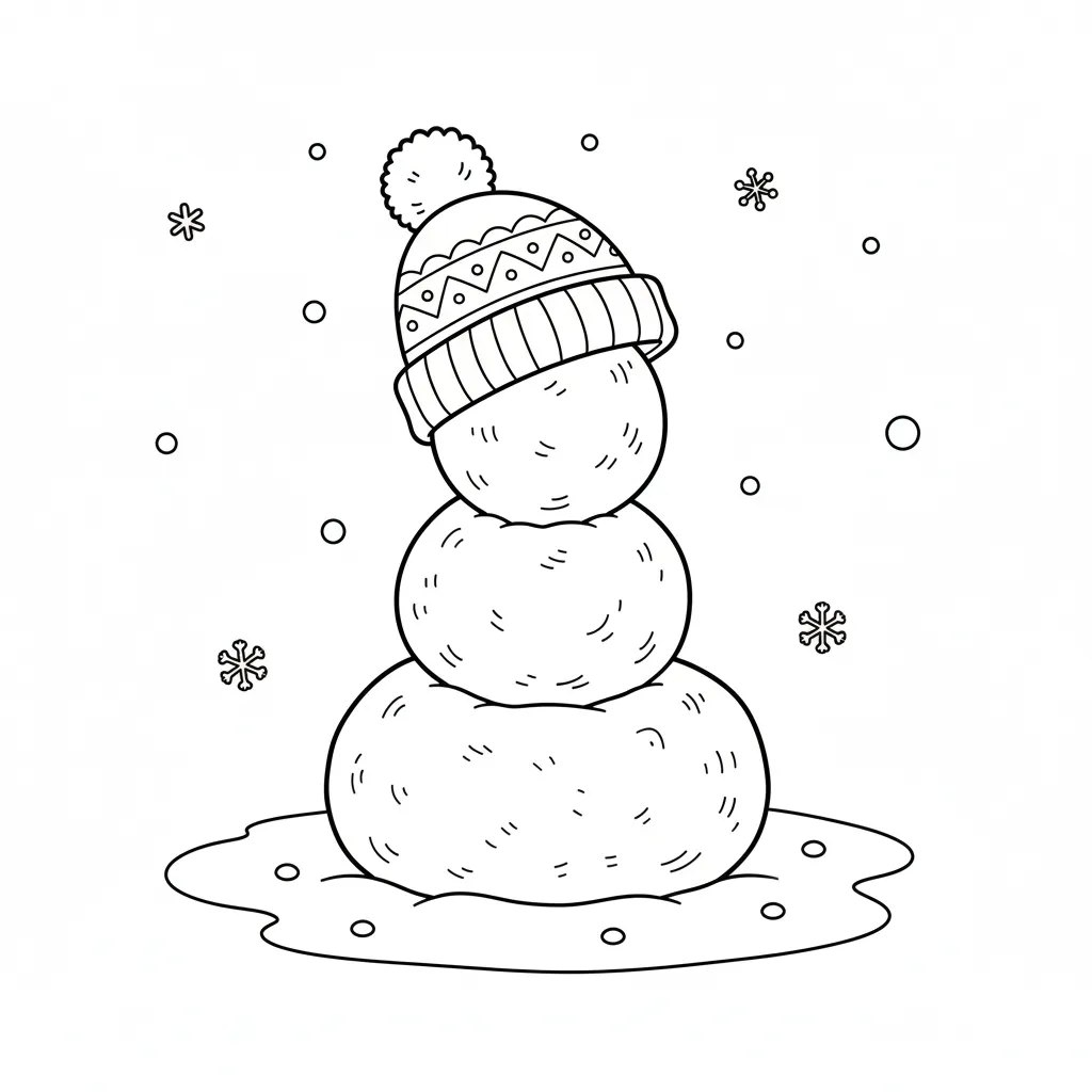 Gorro De Invierno 11 para colorear para bebé para imprimir