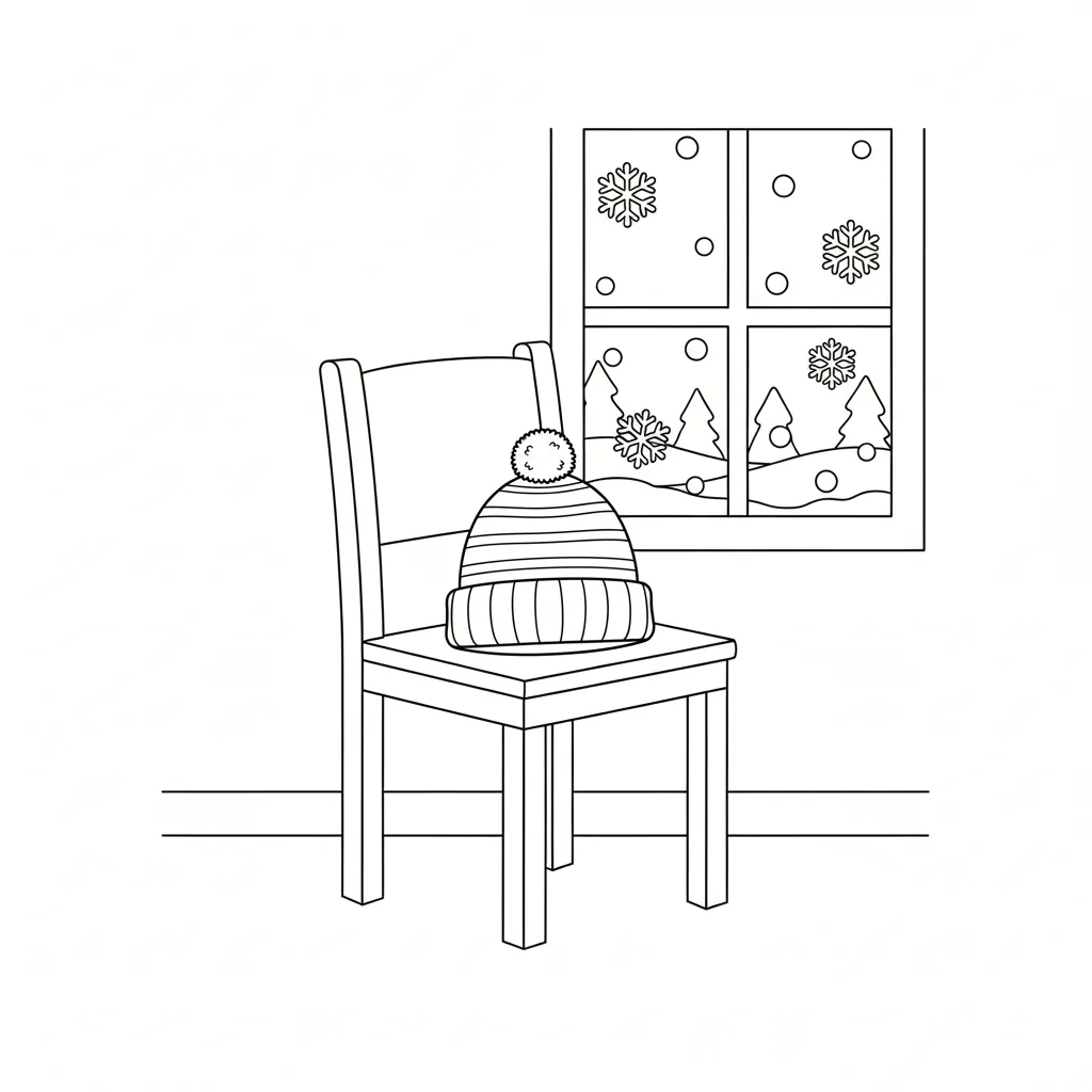 Gorro De Invierno 14 para colorear en línea