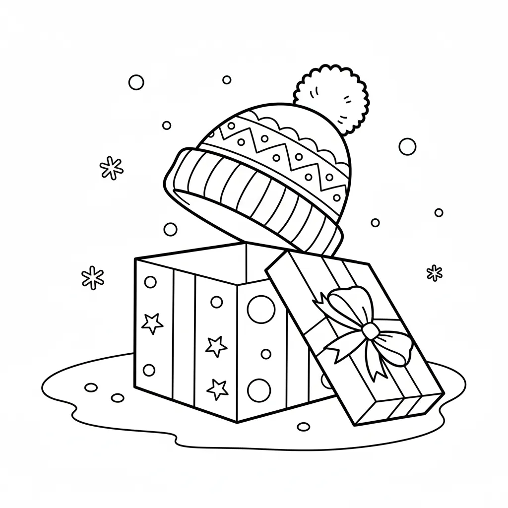 Gorro De Invierno 15 para colorear para niño de para imprimir