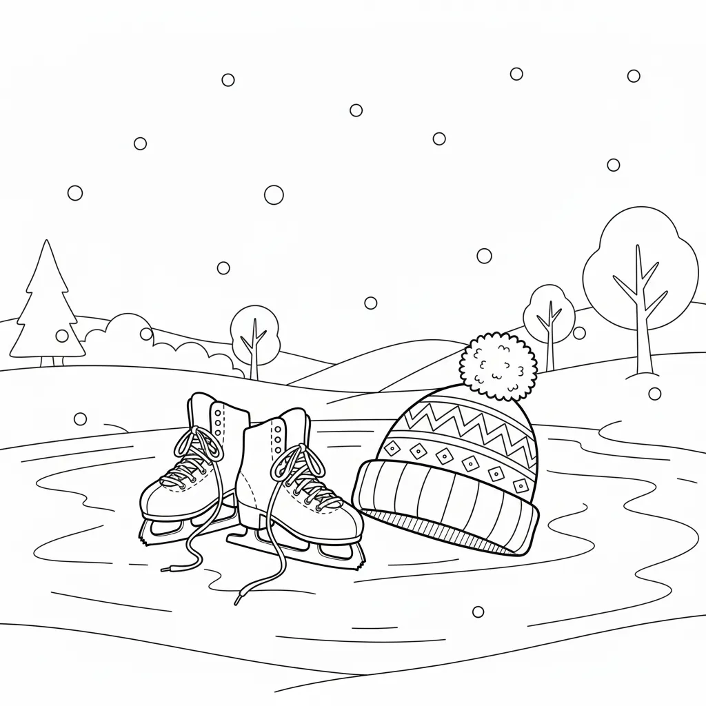 Gorro De Invierno 16 para colorear para niño de 7 años