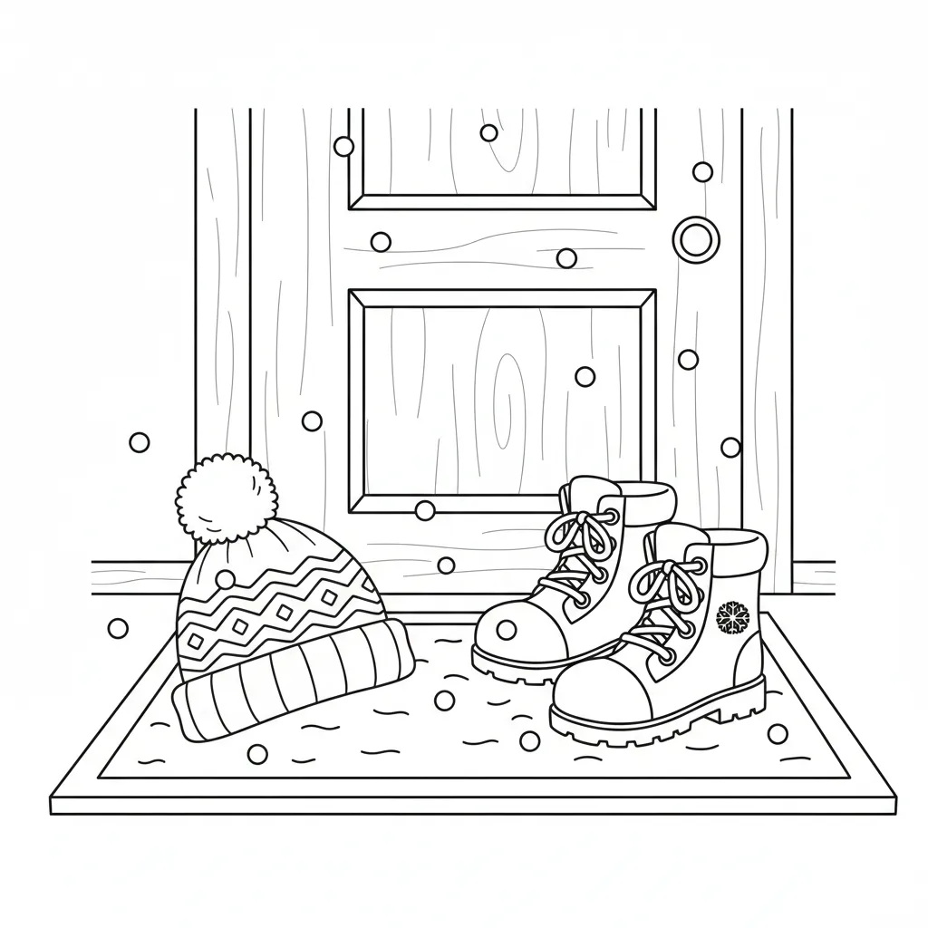 Gorro De Invierno 6 para colorear gratis en línea