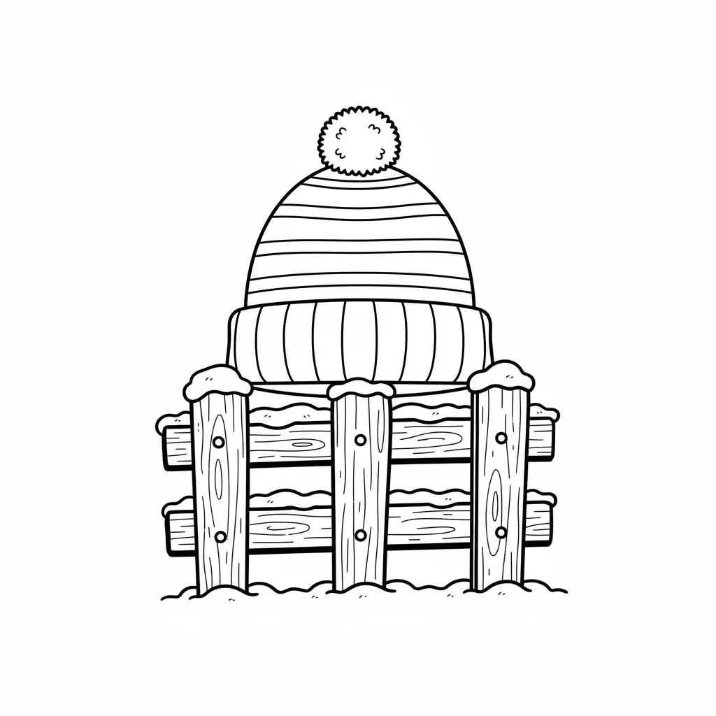 Gorro De Invierno 7 para colorear para imprimir para niño de 9 años