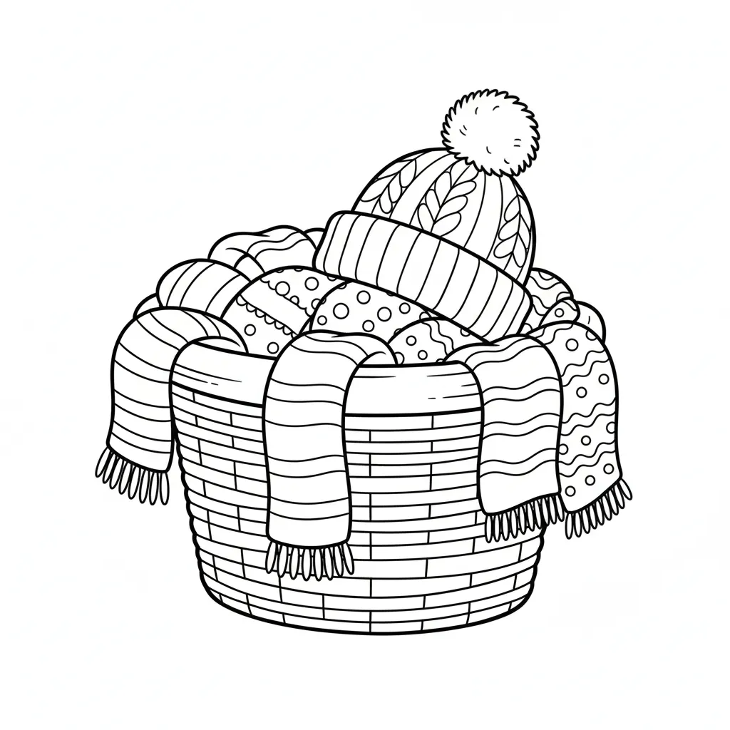 Gorro De Invierno 8 para colorear en línea gratis