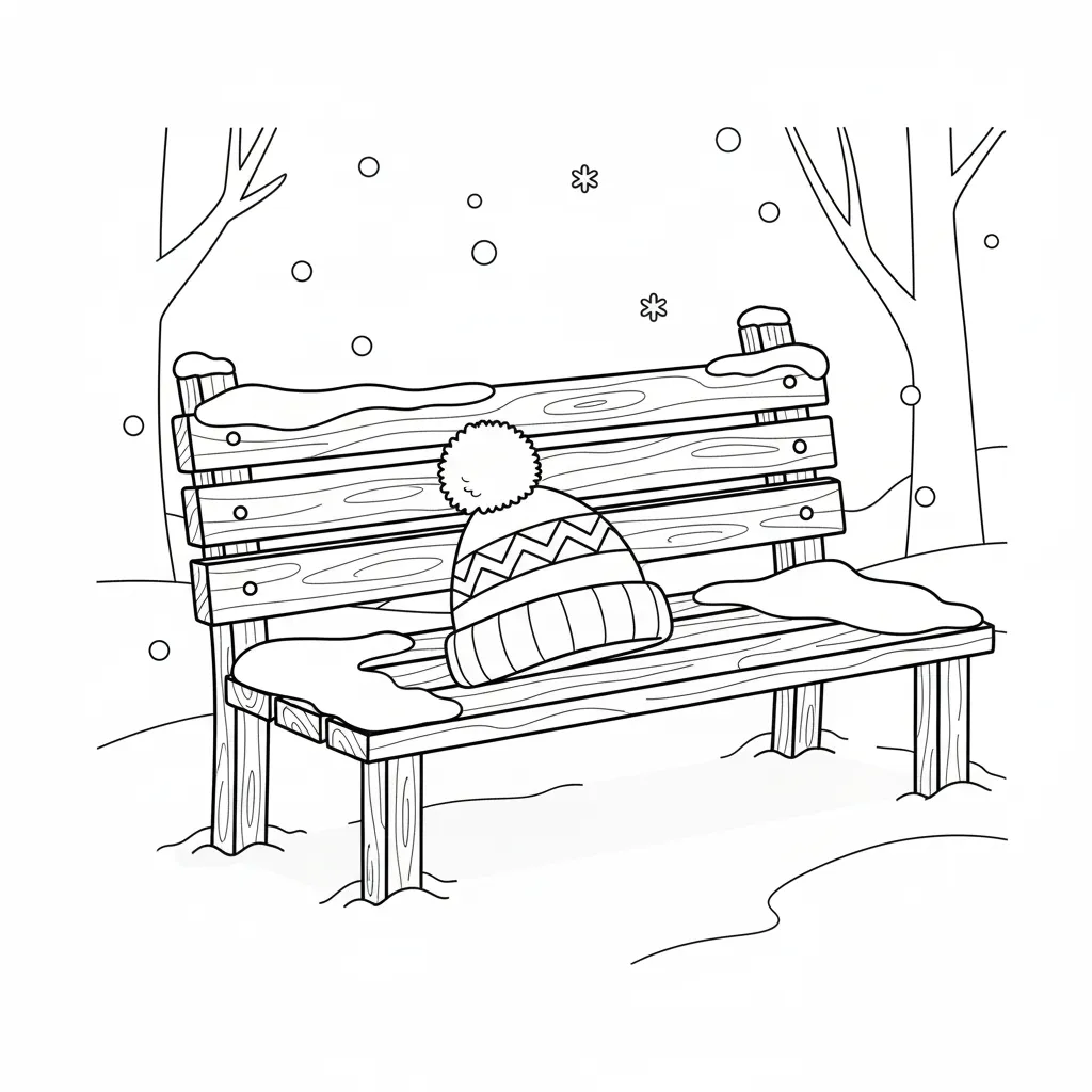 descargar Gorro De Invierno 9 para colorear gratis