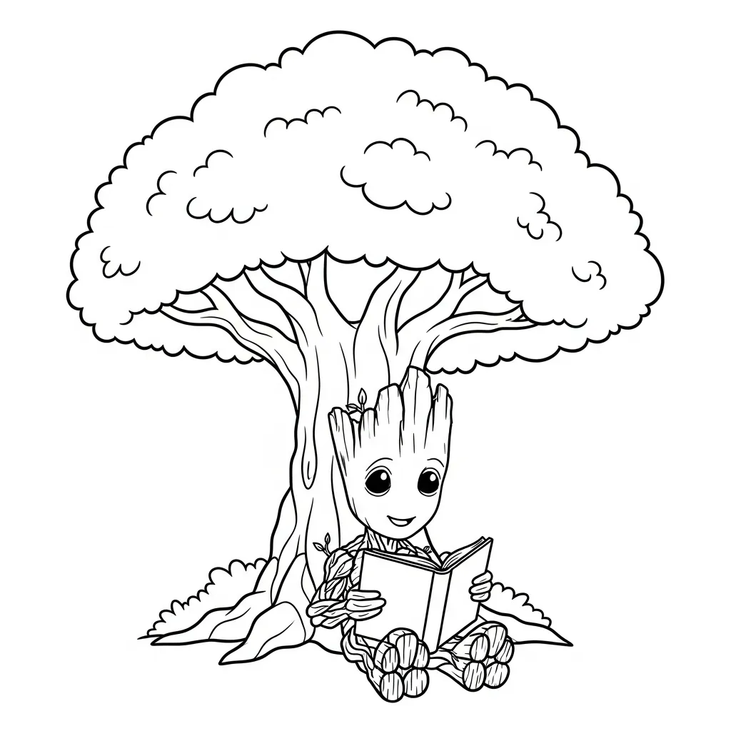 Groot 7 para colorear y aprendizaje