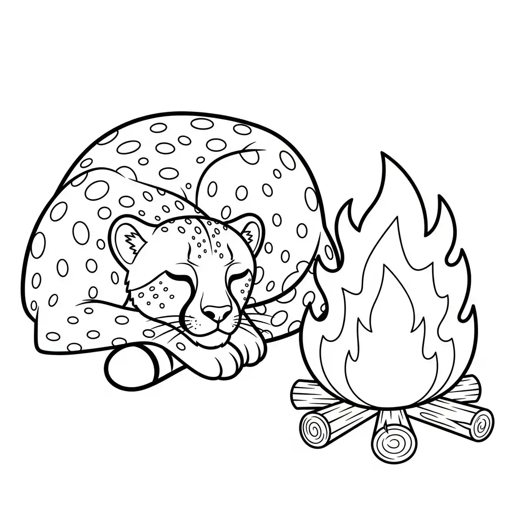 Guepardo para colorear para niño de 10 años