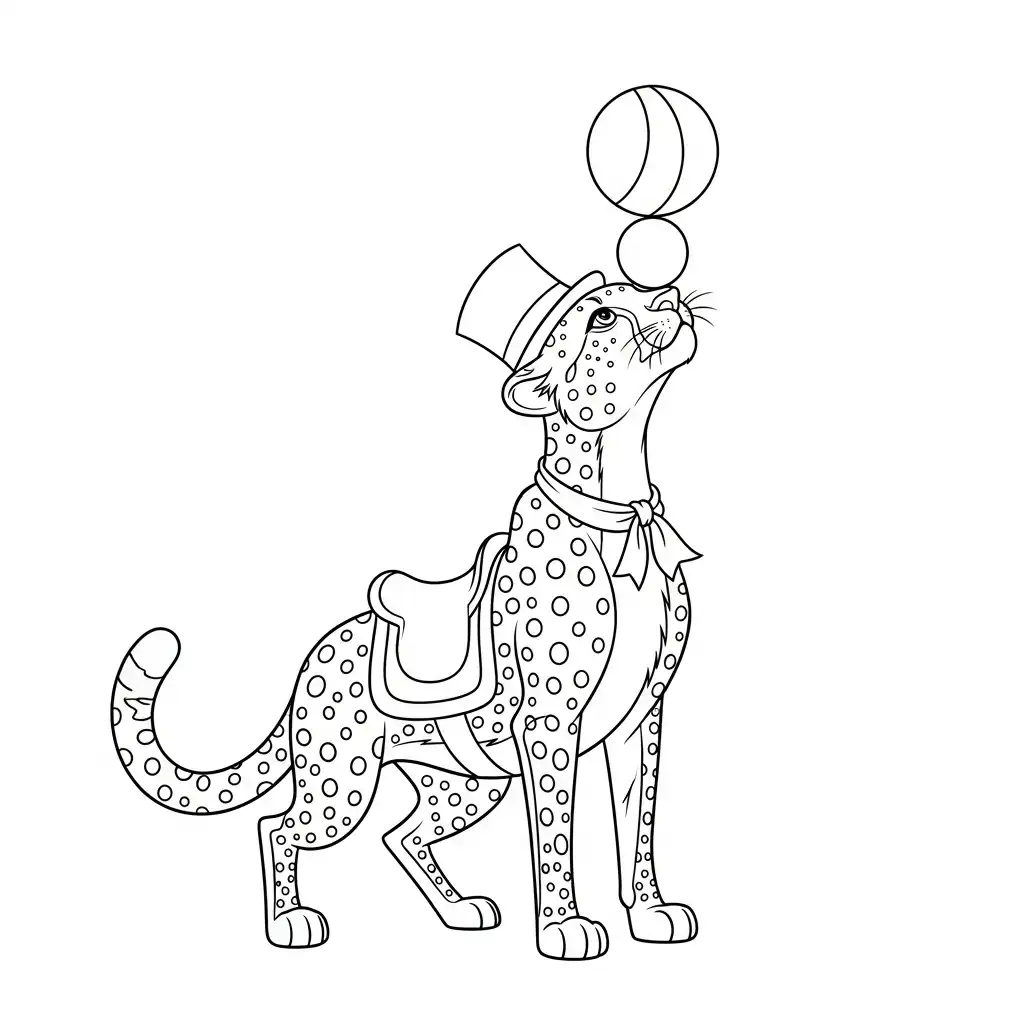 Guepardo para colorear para imprimir para niño de 10 años