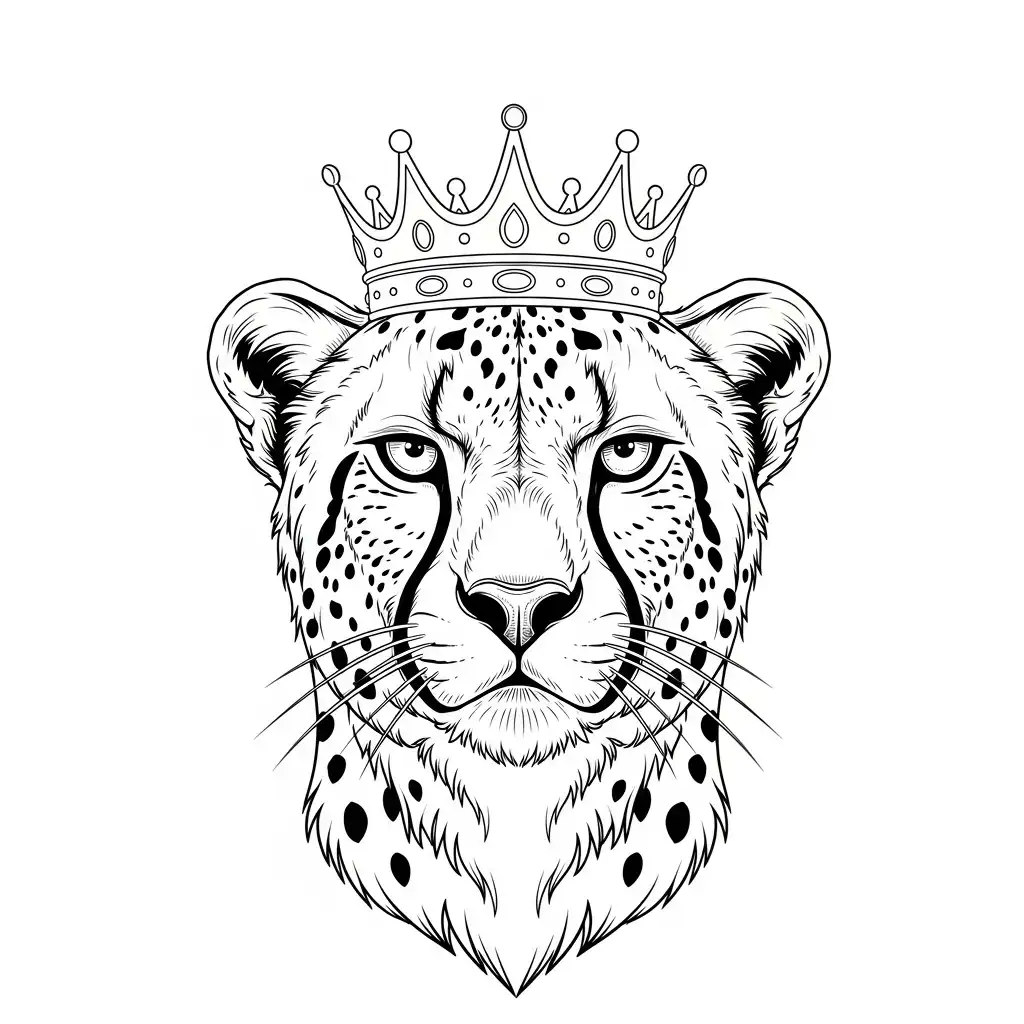 Guepardo para colorear para imprimir para niños