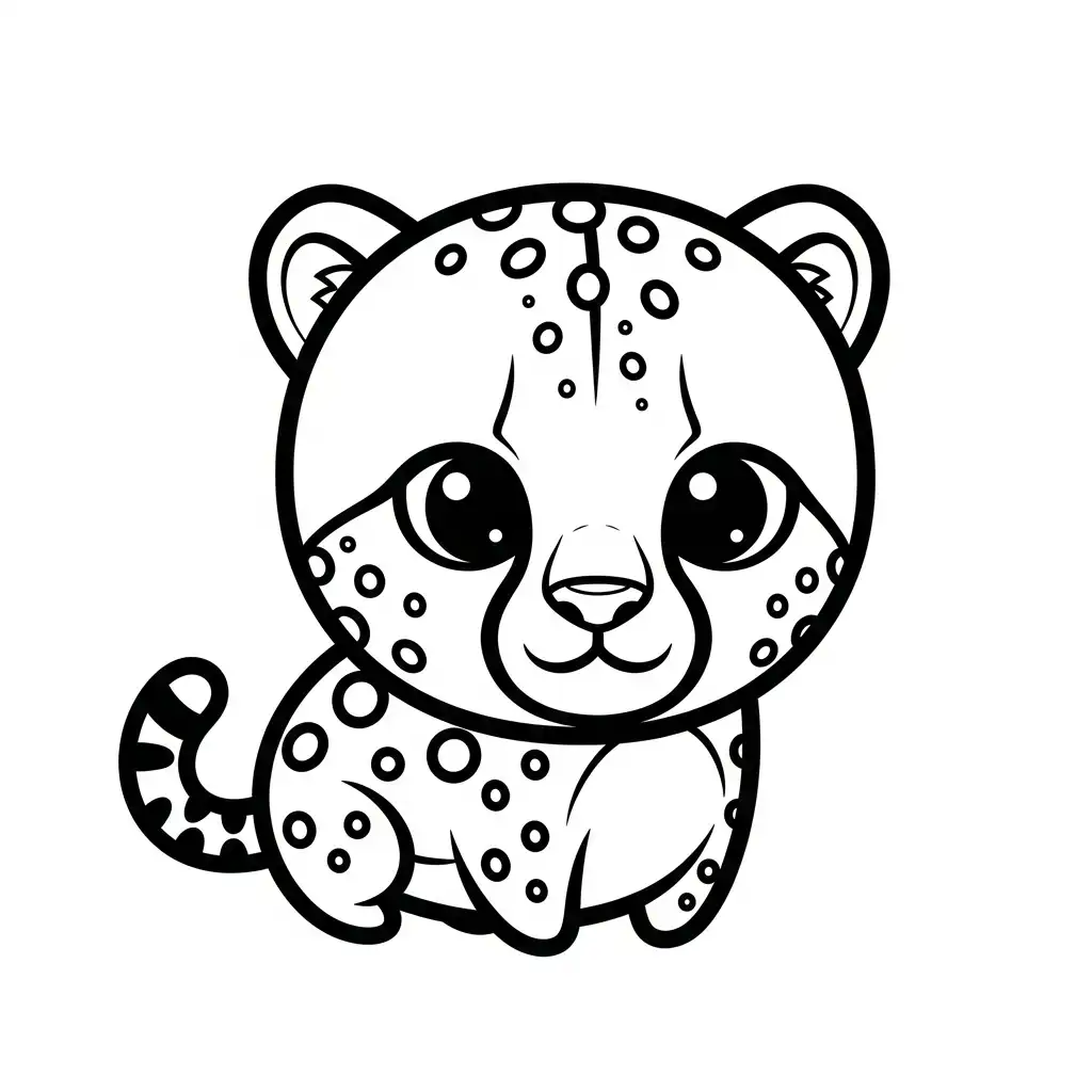 Guepardo para colorear para niño 1