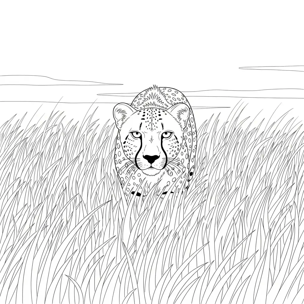 Guepardo para colorear para imprimir