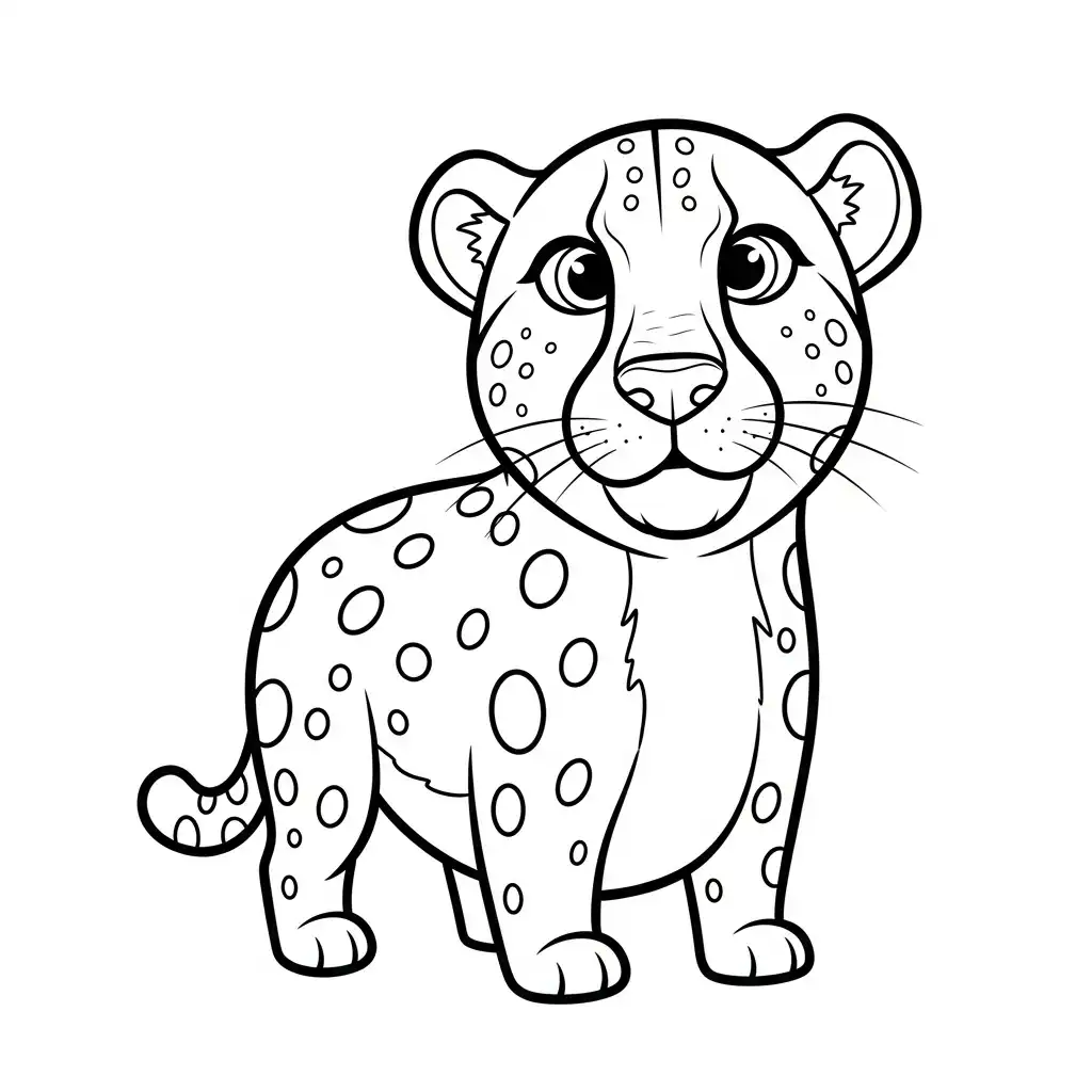 Guepardo para colorear para imprimir para niño de 12 años
