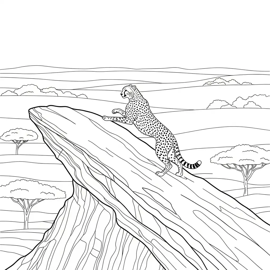 imprimir Guepardo para colorear gratis