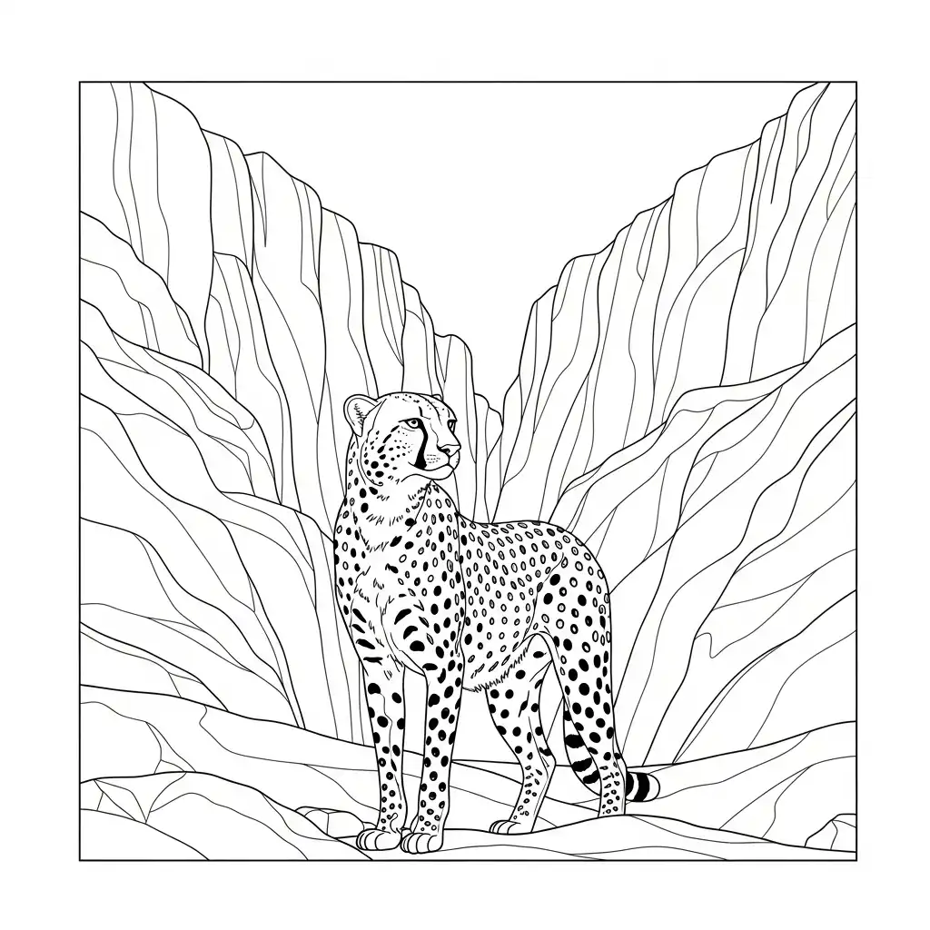 Guepardo para colorear gratis