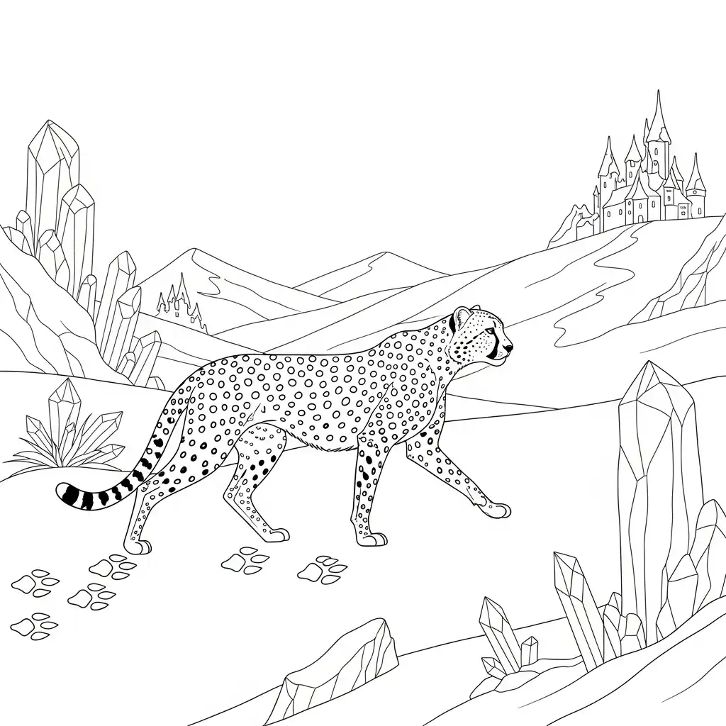 Guepardo para colorear para imprimir 1
