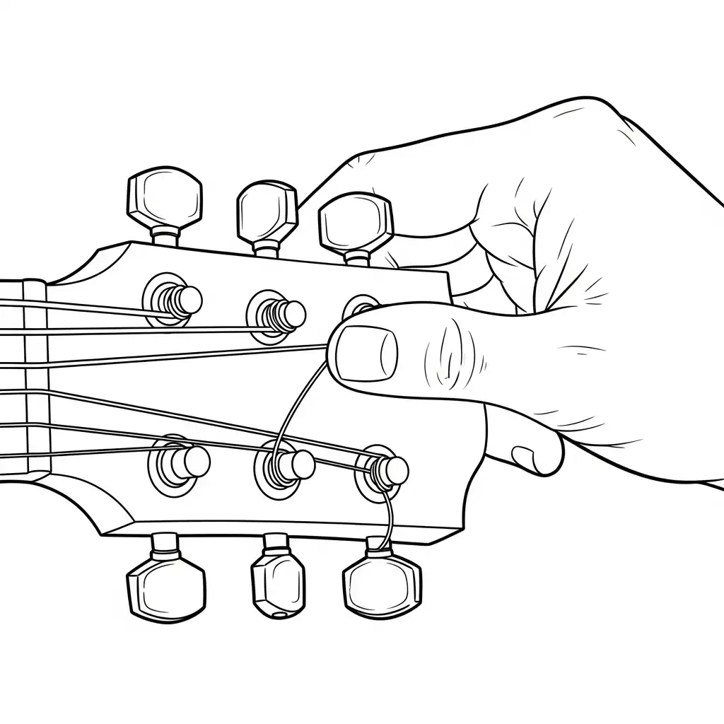 Guitarra para colorear para imprimir para niño de 12 años 2