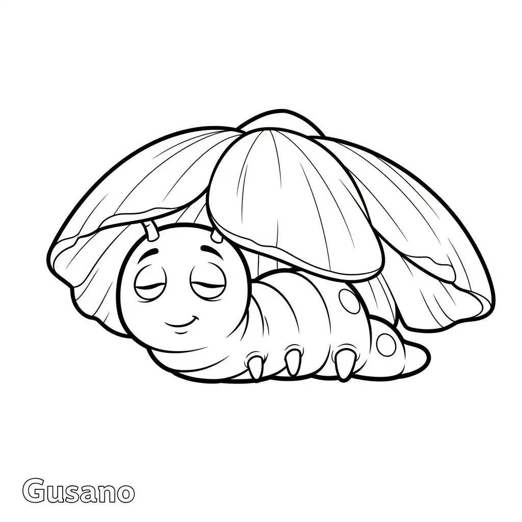 Gusano para colorear gratis