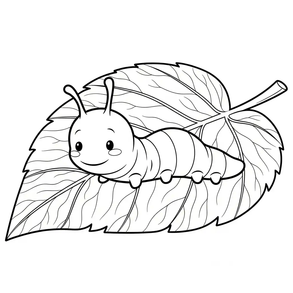 Gusano para colorear para niño para imprimir