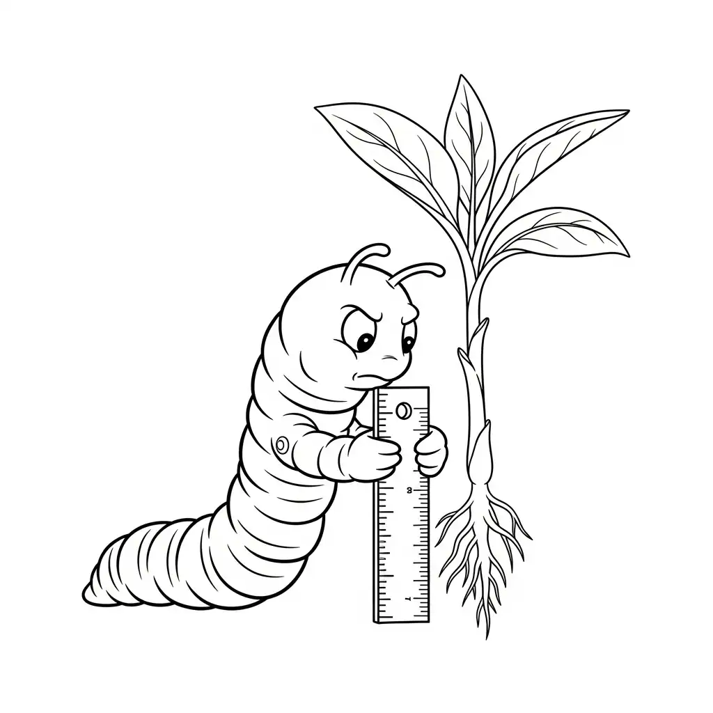 Gusano para colorear para niños para descargar